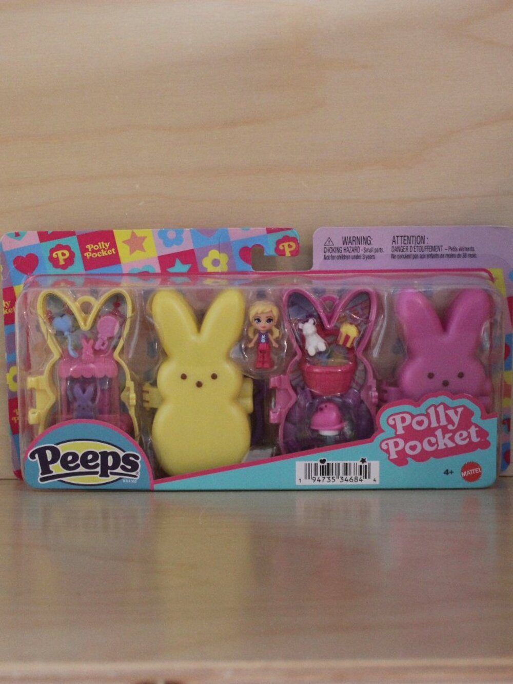Polly Pocket Peeps Compact Playset - Yellow & Pink